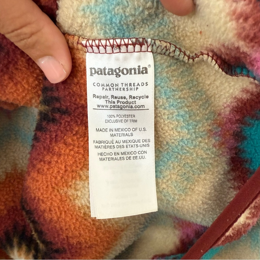 Patagonia Synchilla Snap-T “Timber Twist Cinder Red” Fleece Pullover - size M - Picture 7 of 8
